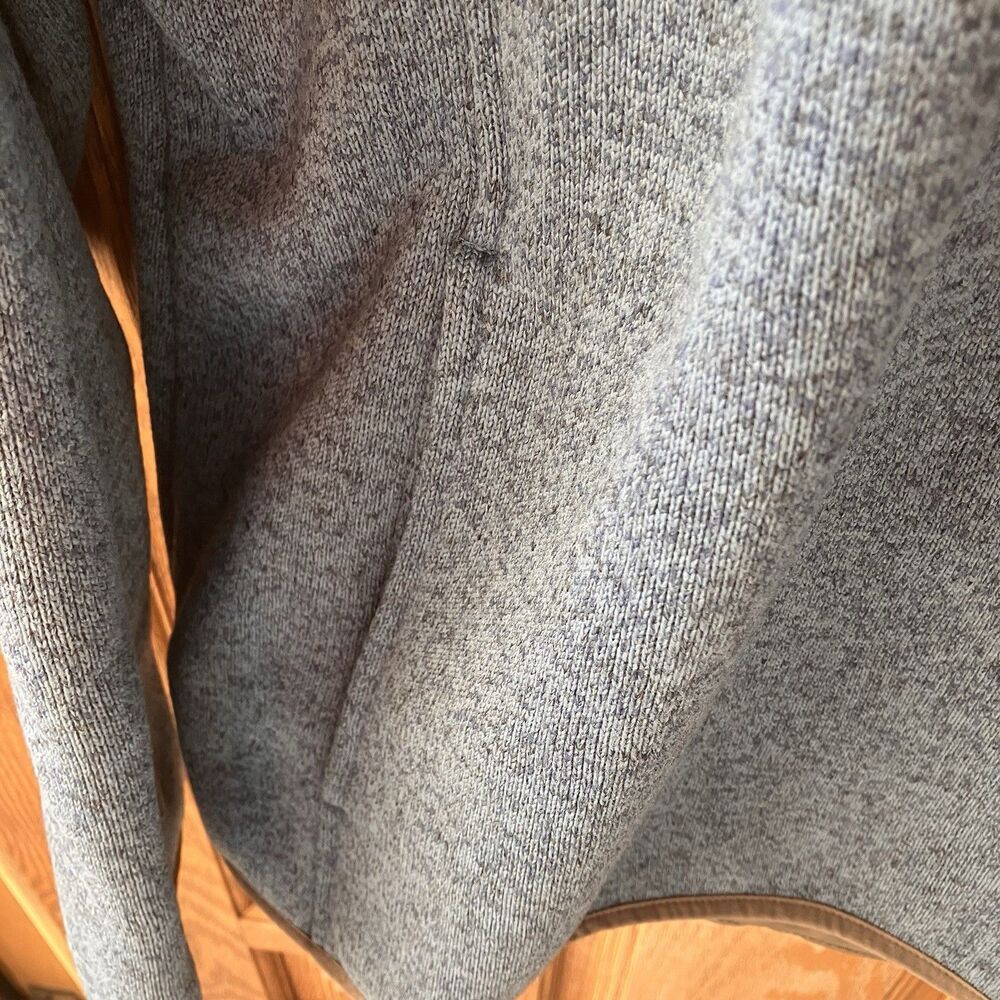 LL Bean Mens Sweater Fleece Pullover Jacket Blue 1/4 Snap Slightly Fitted XXLT - Picture 8 of 14